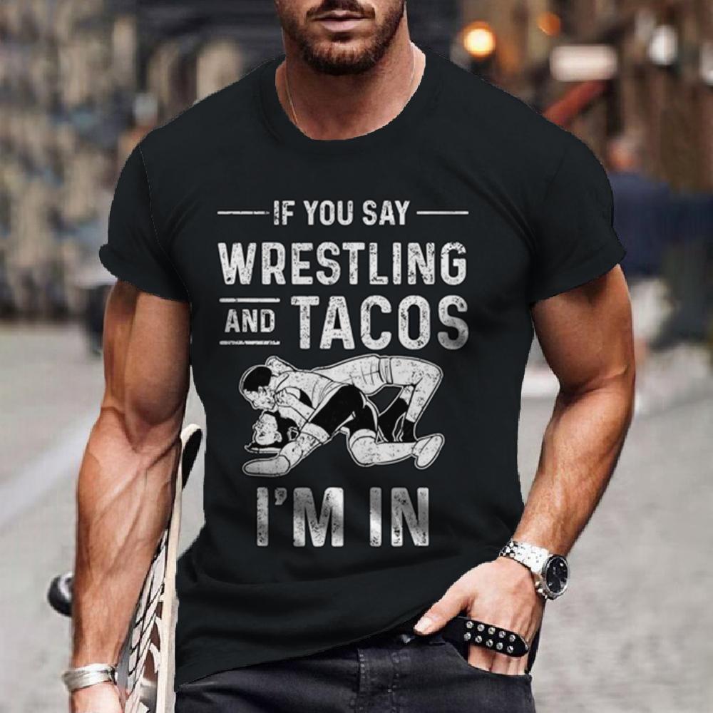 Herren T-Shirt 3D Mexikanischer Wrestler Bedrucktes Modisches T-Shirt Kurzarmoberteile Lose Große Größe Herren T-Shirt