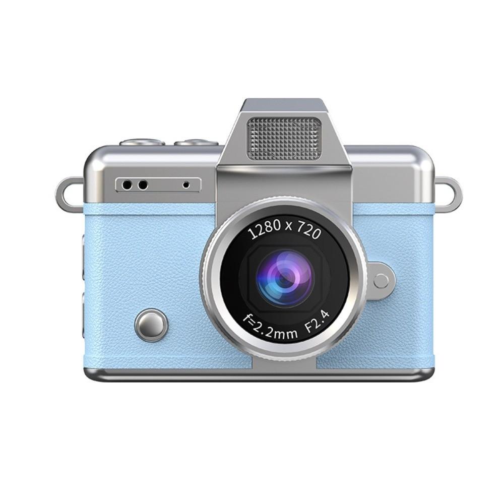 Retro Style Mini CCD Camera Flashlight Multiple Filters Digital Camera Flip Screen HD Resolution Keychain Camera