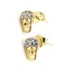 Les Trésors De Lily [J1008] - Gold Plated 'Skull' Earrings
