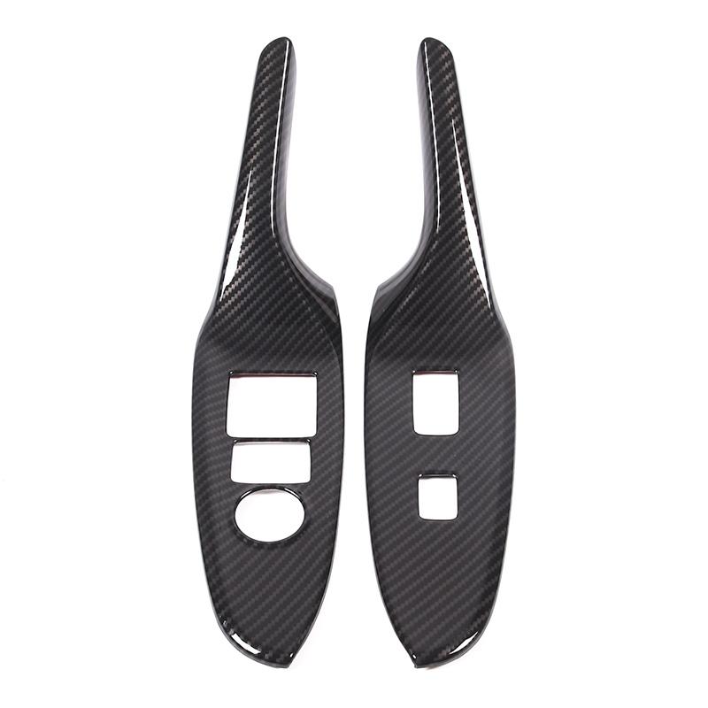 

ABS Carbon Fiber/Matte black For Mazda MX-5 2016-2026 Window Lifting Button Decorative Frame Sticker Car Interior Accessories