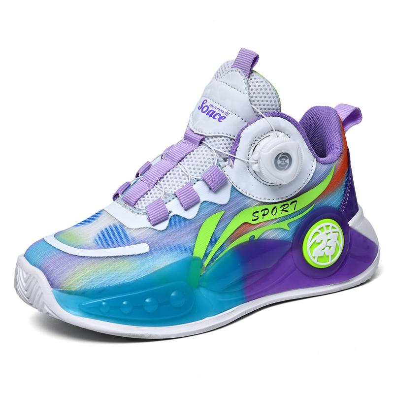 

Детские баскетбольные кроссовки профессиональные тренировочные для мальчика упругие амортизирующие противоскользящие молодежные дышащие сетчатые боевые ботинки 40