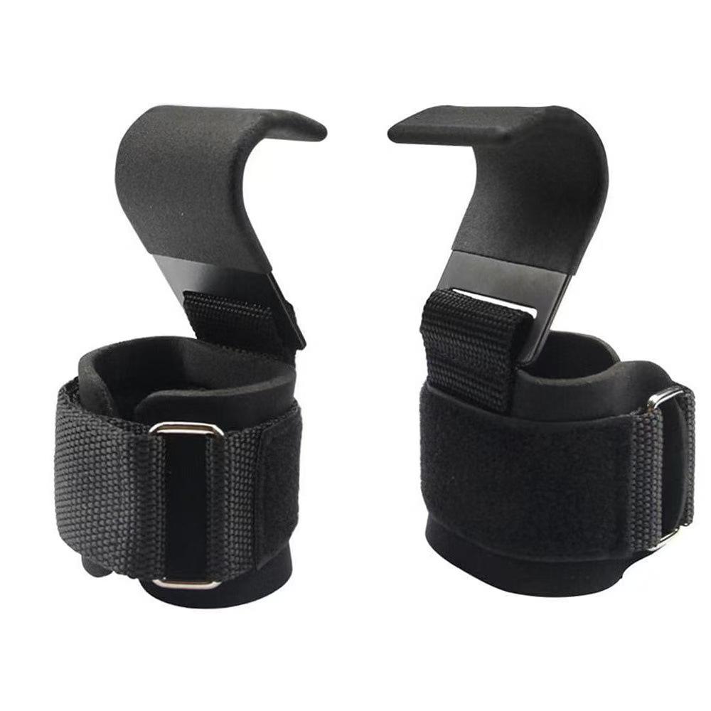 Weightlifting Grip Gloves with Steel Hooks and Wrist Support
