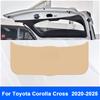 For Toyota Corolla Cross - 2024 2025 Car Boot Tailgate Kick Pad Leather Anti Kick Anti-dirty Trunk Door Mat Protection