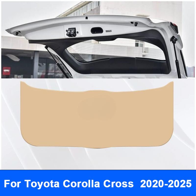 For Toyota Corolla Cross - 2024 2025 Car Boot Tailgate Kick Pad Leather Anti Kick Anti-dirty Trunk Door Mat Protection