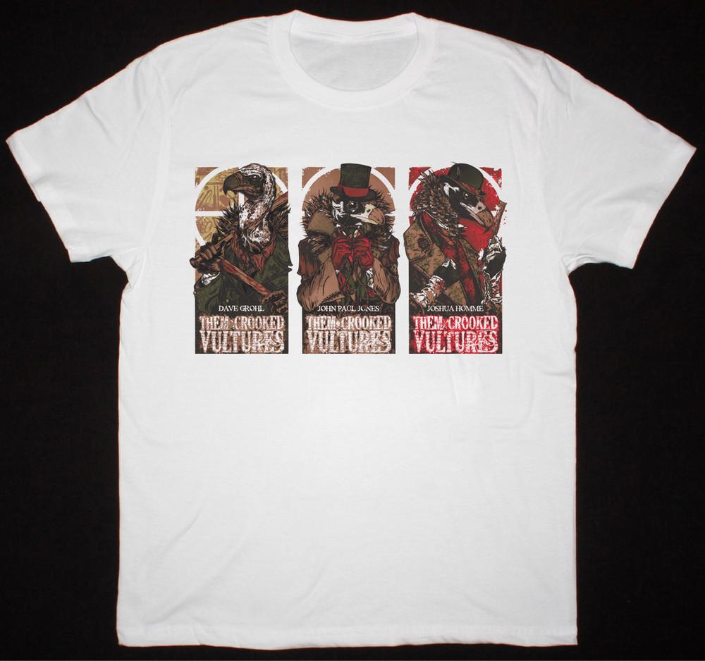 Them Crooked Vultures 2010 Australia Tour Shirt White Unisex S-5XL 1J0516 Unisex T-Shirt XXXL