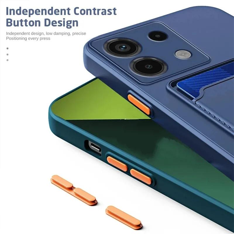 Für Xiaomi Redmi Note 14 15 Pro Plus ProPlus 5G 4G 13C 14C Handyhülle Geldbörse Kartenhalter Funda Coque Prägnant Silikon Hülle
