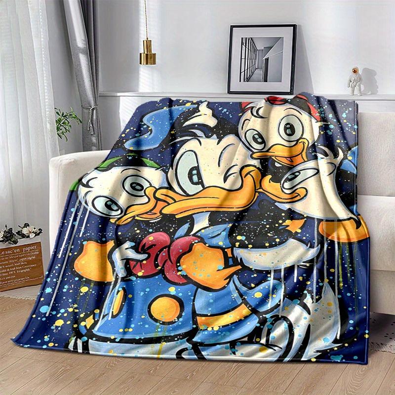 1 peça Manta Disney Família Pato Decoração de Casa, Capa de Sofá, Exterior, Presente, Manta de Flanela Perfeita para Quarto, Sala de Estar, Viagem