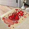 Love Heart Pattern Door Mat Romantic Letter Heart Entrance Carpet Soft Non-Slip Girly Valentine Home Decor Floor Rug for Hallway