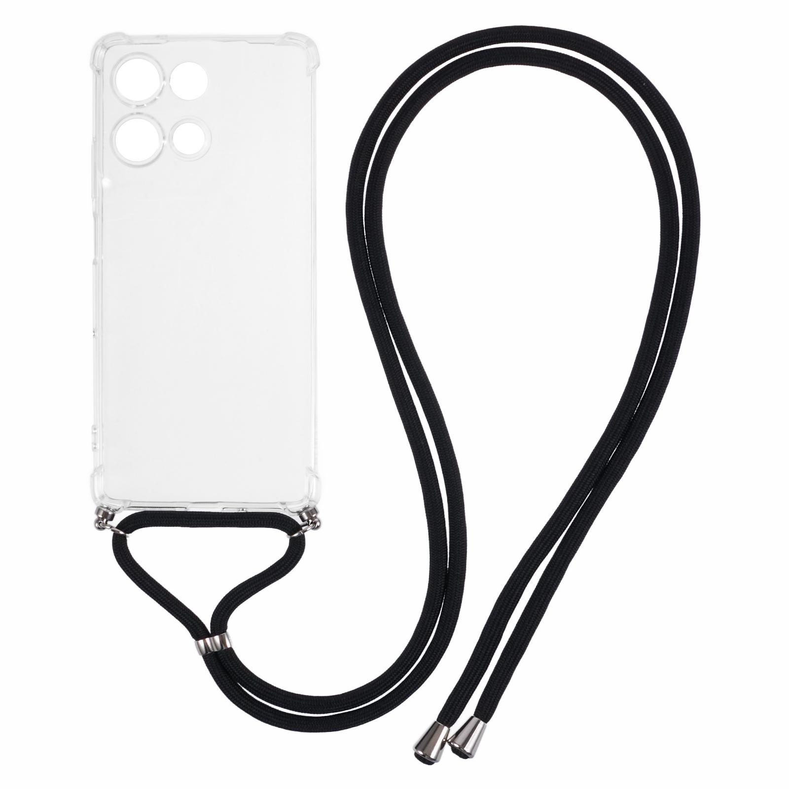 

Для Motorola Moto G75 5G Чохол Посилені кути TPU Прозорий Чохол для телефону зі шнурком Style A