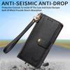 For Samsung Galaxy A55 5G Case Zipper Wallet PU Leather Phone Cover with Hand Strap