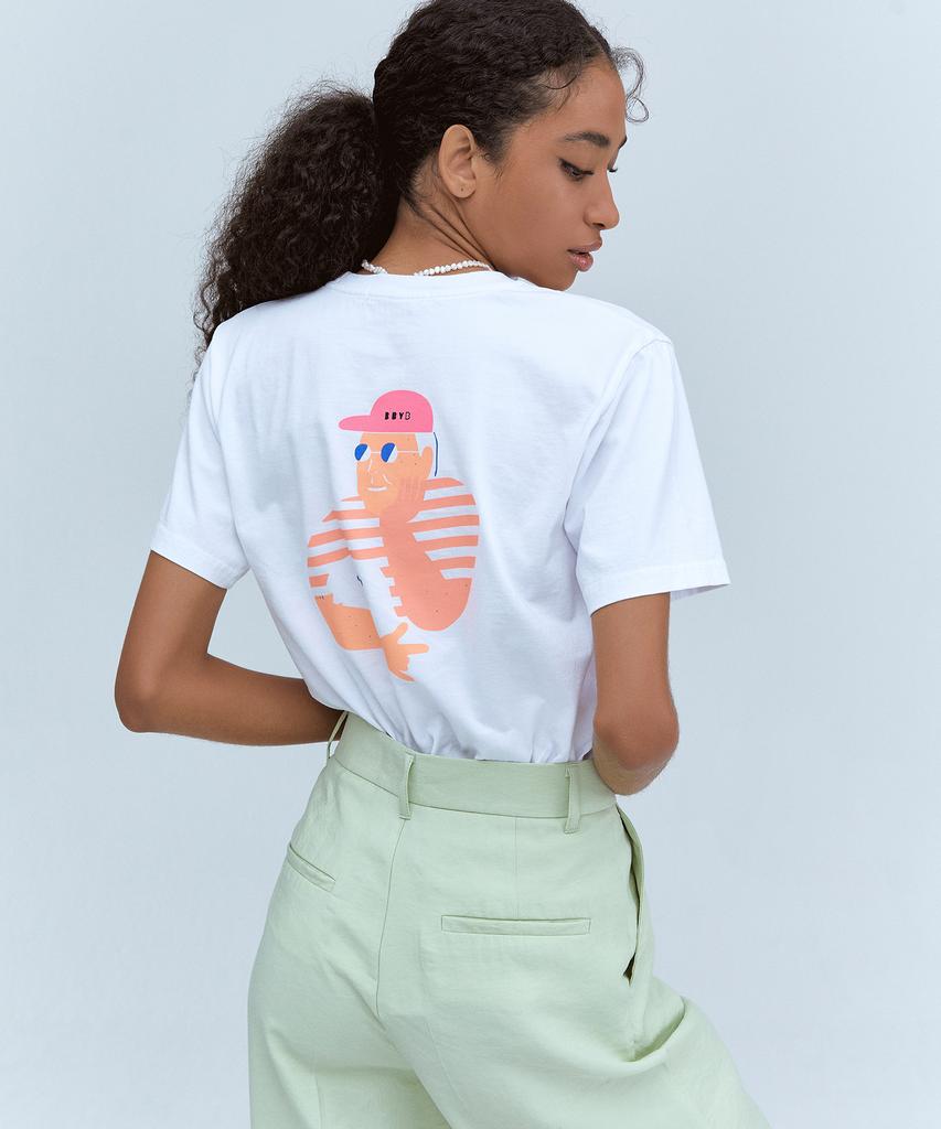 Bibiwaibi (Unisex) Old Boy Oversized T-Shirt (White)