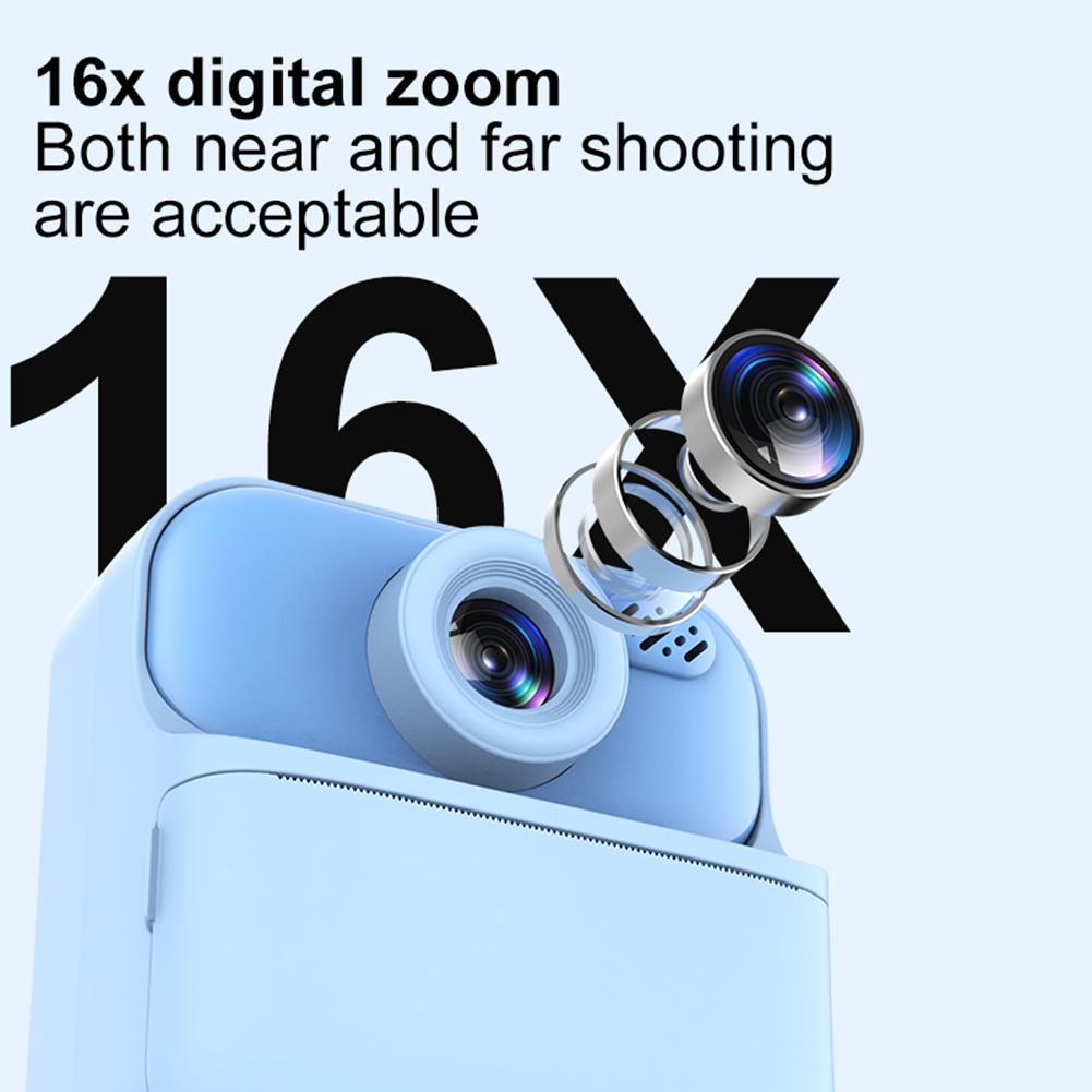 Instant Print Camera HD Digital Camera 2.4 Inch Video Digital Camera USB Rechargeable Portable Digital Camera for Photography