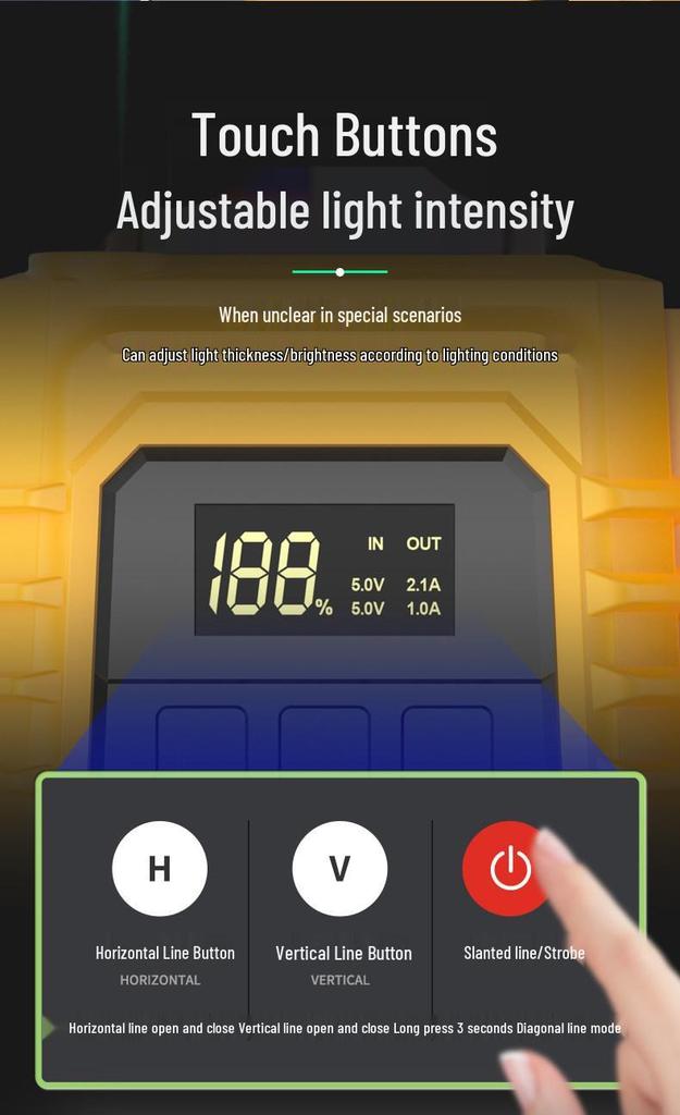 High Precision Outdoor 12-Line Infrared Laser Level with Dual-Color Auto Leveling
