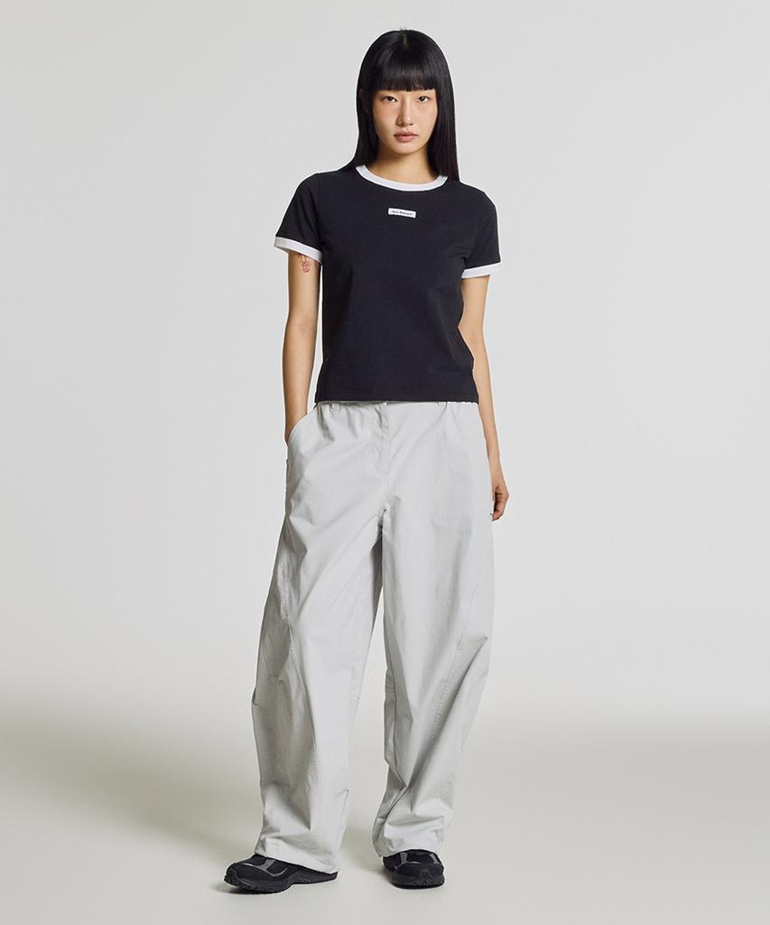 Nyuballanseu Nbneg2W462 / Women Ringer Short Sleeve T-Shirt (Black)