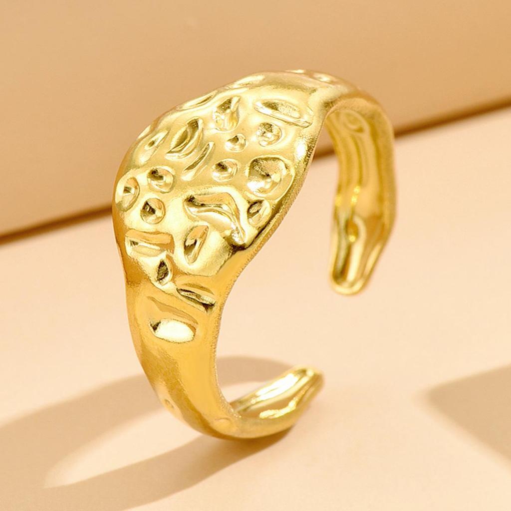 Baroque Style Retro Open Texture Ring - Unisex Index Finger Accessory