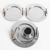 1PC Wooden Handle Decoration Electroplating Color Ins Wind Stainless Steel Scandinavian Put Tea Cup Tray Round Tray