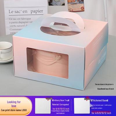 Decorative European Transparent Birthday Cake Box