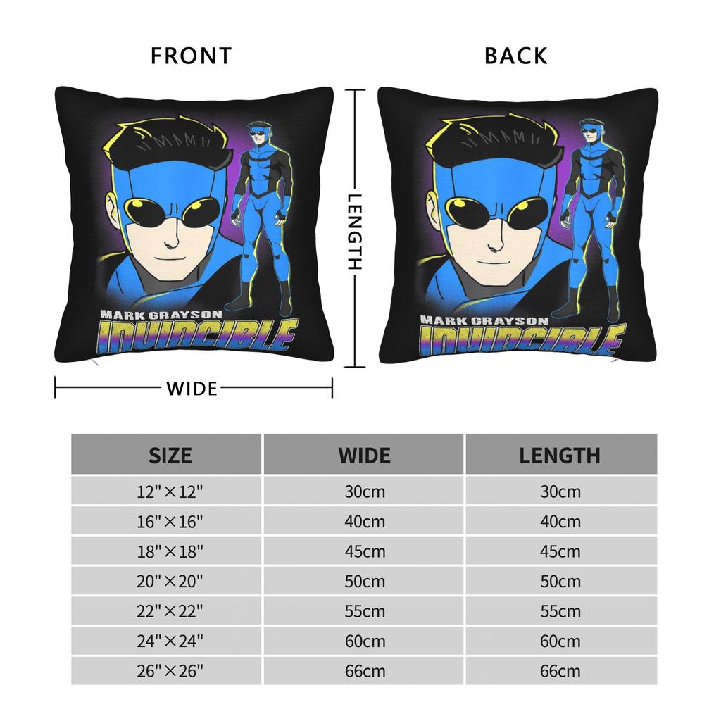 Mark Grayson Invincible Pillowcase Printing Polyester Cushion Cover Decoration Pillow Case Cover Home Zippered 40*40Cm