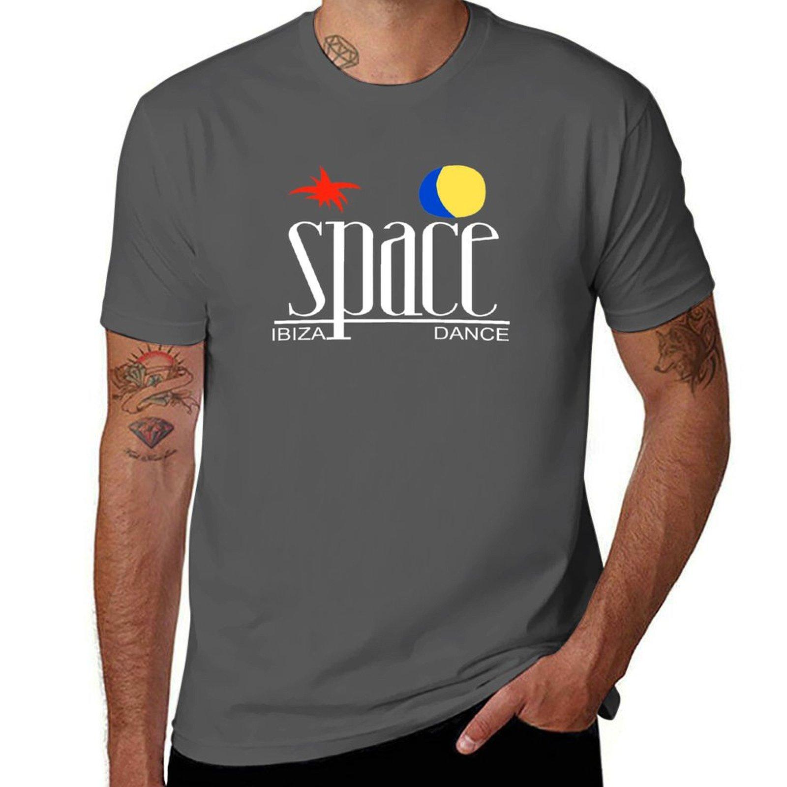 

SPACE Ibiza Dance: MODEL 1 classic black Mythical nightclub of La French Touch T-Shirt blanks summer top tshirts for men 4XL