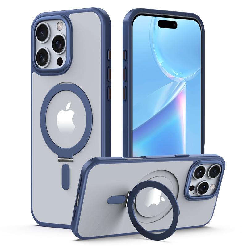 Für iPhone 16 Pro Magnetische Hülle Sturzsichere TPU+Acryl Ständer Handyhülle