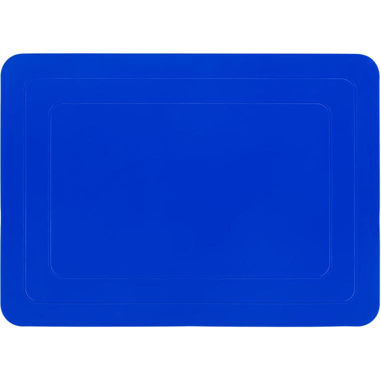 Mars Wellness Rectangular Non Slip Silicone Mat - Anti Slip Large Table Coaster Pad - 9.8  X 7  - Eating Aids, Baking, Crafts, Table, Counter or Any синий