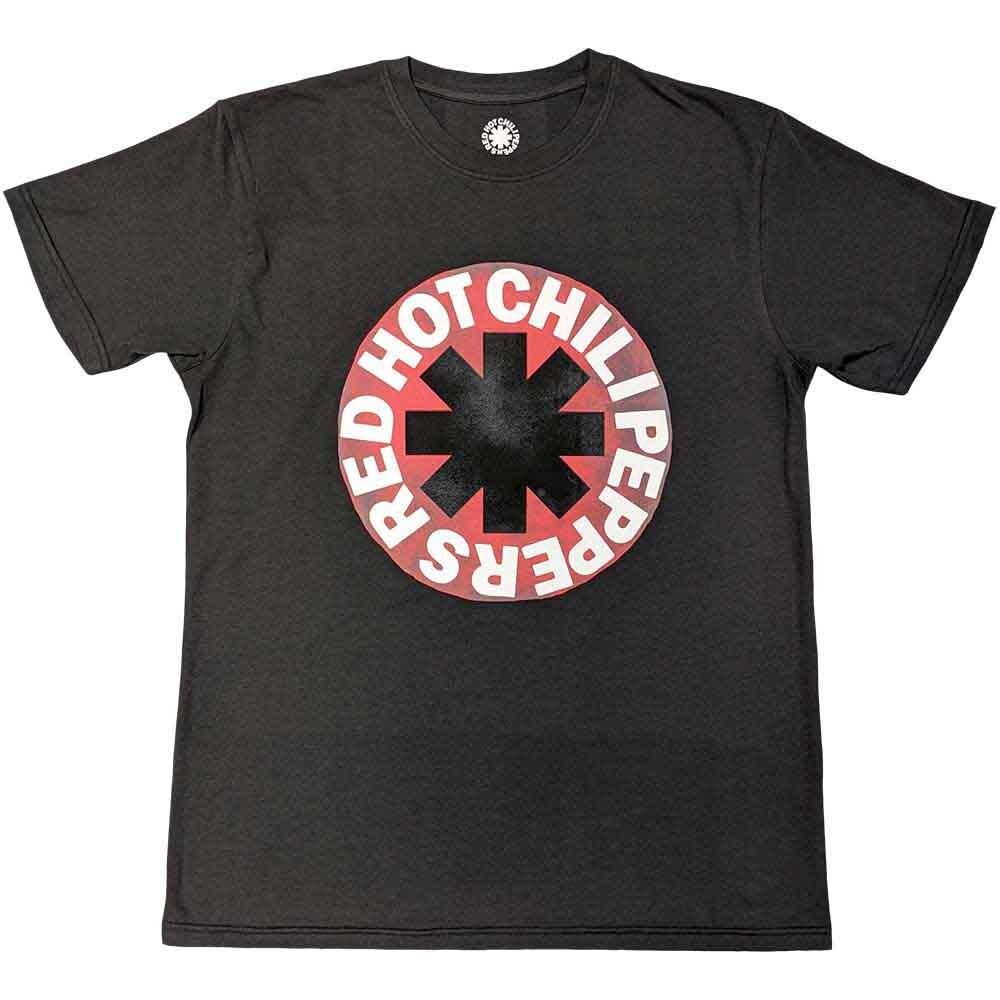

RED HOT CHILI PEPPERS Red Circle Asterisk T-Shirt Grey New S