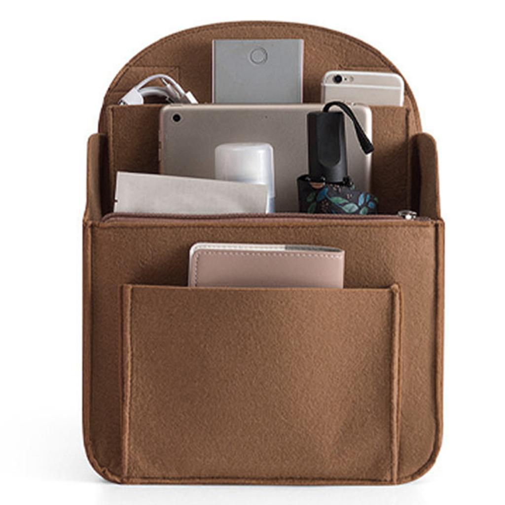 Rucsac Organizator Inserție Geantă Mică Divizor Geanta de umăr Geantă de mână Buzunar cu inserție din pâslă Rucsac mare Poșetă pentru femeie