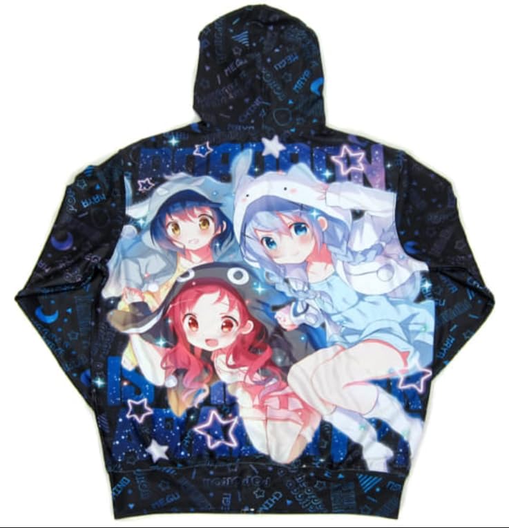 

Is the Order a Rabbit Chimame-tai Poporon Cool Hoodie Black Free Size C90 Goods Gochiusa Chino Maya Megu