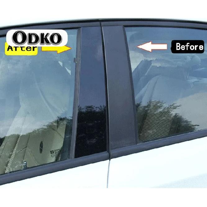 6PCS Fit For Skoda Fabia 2007 2008 2009 2011 2012 2013 2014 Gloss Black Pillar Posts Door Window Trim Sticker Cover Decoration