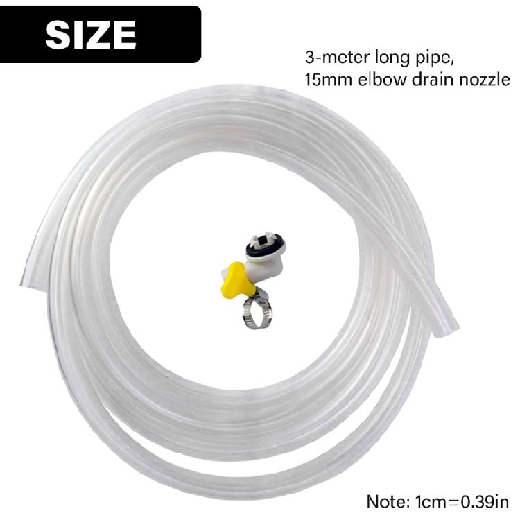 10Ft Air Conditioner Drain Line Extension Set Drain Hose Drainage Hose PVC Drain Pipe Hose Clamp for Air Conditioners