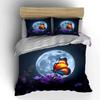 Butterfly rests beneath moonlight Print Bedding Set 1 Duvet Cover 2 Pillowcases for Adult and Children Luxury Gift Full Size