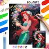 Mermaid Shell Ocean Fantasy Painting by Numbers Hand Filled Drawing Art Kit Home Decor
