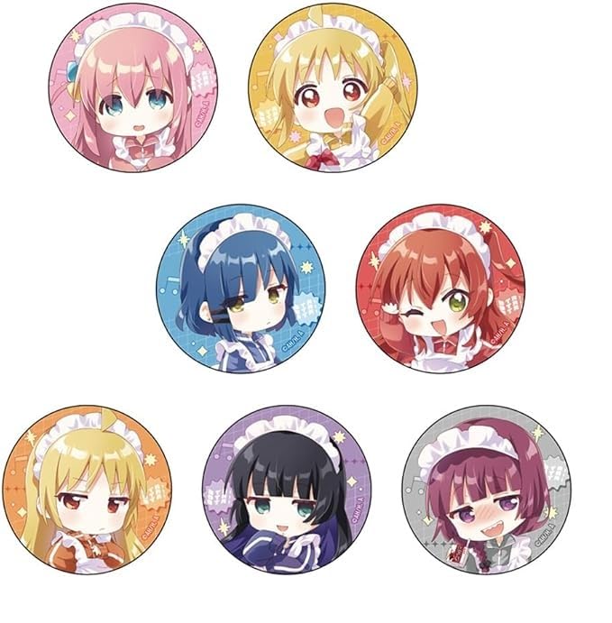 Bocchi the Trading Can Badge Maid Illustration by 1 BOX 57mm diameter Steel Key-th Rock! (Jersey / Namori) Approx.