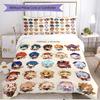 3pcs Duvet Cover Set (1*Duvet Cover + 2*Pillowcase, Without Core), Genshin Impact Print Soft All‑Season Bedding Set, Home Bedroom Decor Gift