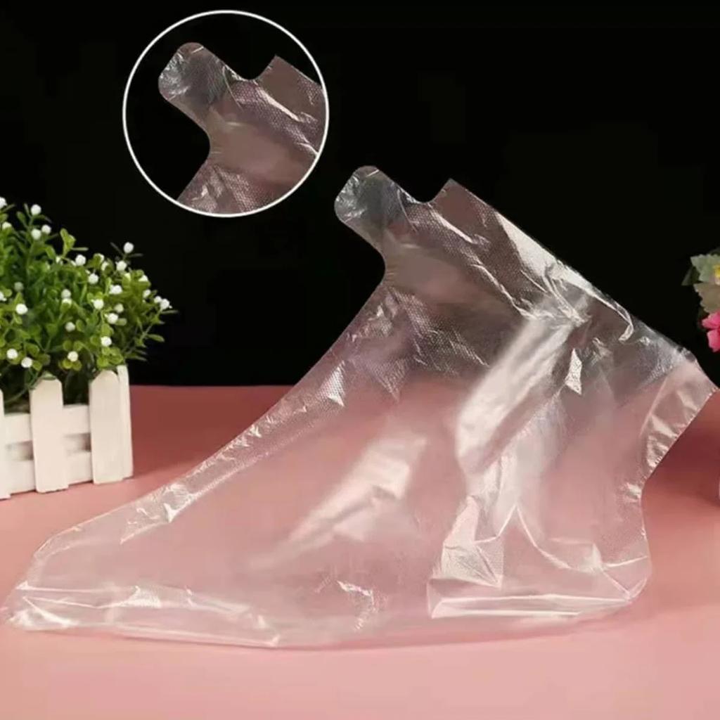 100 Stück, Einweg-Fußmaskenüberzug, Transparente Fußmaske, Wasserdichter Fußmaskenüberzug