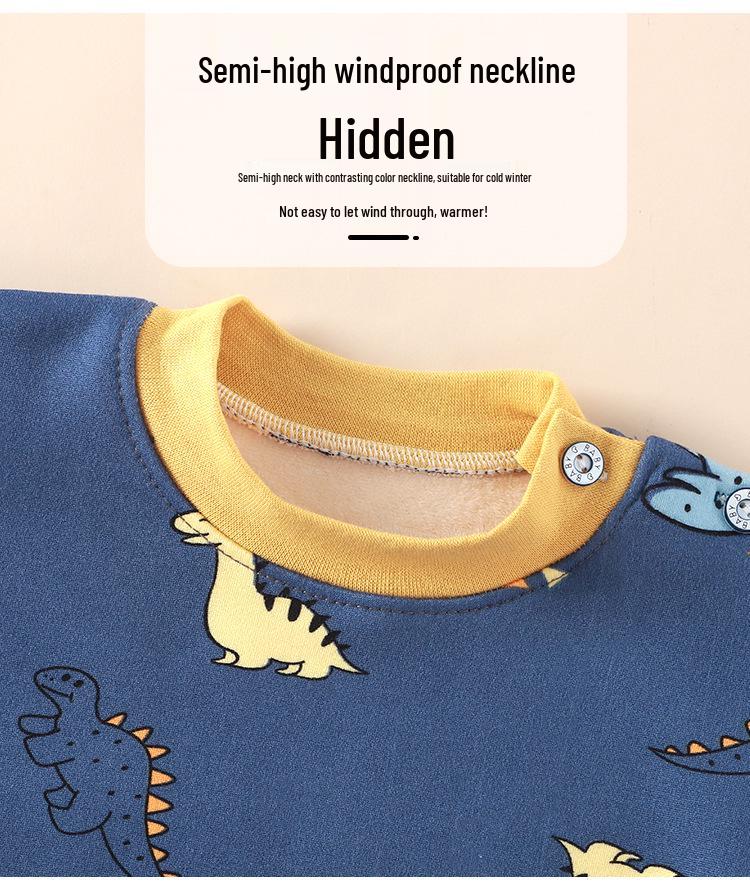 Kinder Fleece-gefüttertes Thermo-Unterwäsche-Set für Jungen & Mädchen - Gemütliche Herbstkleidung