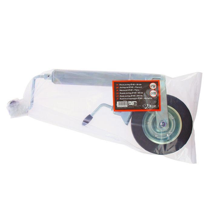 Roue jockey XLPT avec fourche d.48mm + bride - XL PERFORM TOOLS - Roue de jockey - Acier - Gris