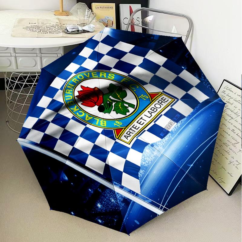 Blackburn Rovers  Umbrella Folding umbrella, automatic umbrella 8-Frame for Travel, camping Use Gift for Halloween Christmas