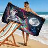 Wolf Art Print Beach Towel, Large Soft Quick Dry Towel for Beach Camping Swimming