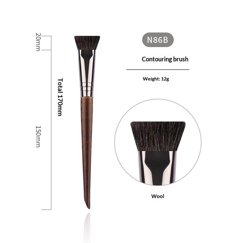 Professional Animal Hair Makeup Brush Set Complete Soft Bristles for Eyeshadow Lip Foundation Beginner Use