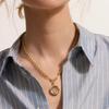 Rectangle Heart-shaped Box Necklace Hollow Design Chain Necklace  Women Accessories