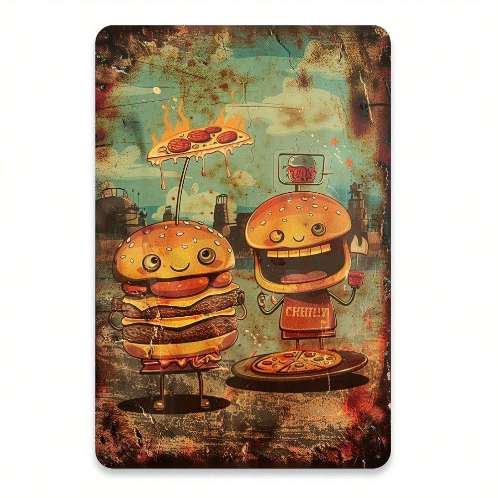 Tin Sign Metal Wall Art Handmade 20x30cm Home Decor