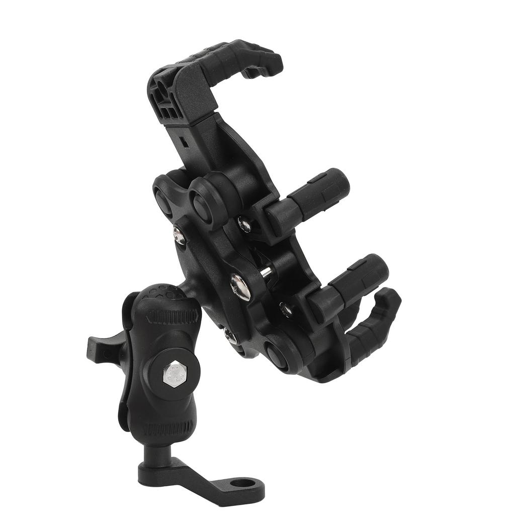 Motorcycle Phone Mount with Vibration Dampener Security Lock Adjustable Rearview Mirror Phone Holder Fit 4.9 To 8.1in