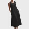 2023 Frühling/Sommer Übergröße Damen Baumwolle Leinen Ärmelloses Kleid - Locker, Schlankmachend, Bestseller