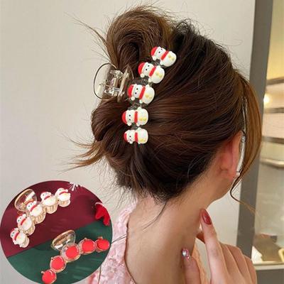 Boże narodzenie bałwan śliczne spinki do włosów uciekają zimowa szpilka do włosów festiwal mody kucyk spinki do włosów krab dla kobiet akcesoria do włosów