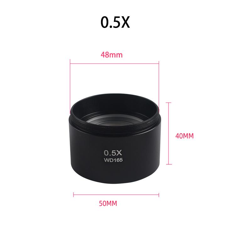 0.5X 0.7X 1.0X Auxiliary Objective Lens 1/3 SZMCTV Adapter for Zoom Stereo Microscope Thread 48mm for Trinocular Microscopio