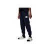 Jordan Logo Tape Drawstring Casual Fleece-Lined Jogger Knit Pants Kids Bottoms Black HF6639-010