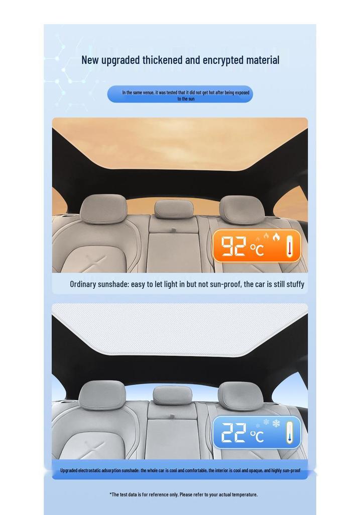 Nio & Lixiang Models Electrostatic Sunroof Shade for EC6, EC7, ES6, ES7, ET5, ET7, L60