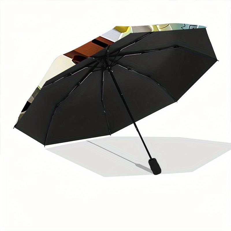 1pc SpongeBob SquarePants & Friends Fully Automatic Folding Portable Umbrella, 8 Iron Frames, Three-Fold Design, Suitable for All Seasons, Suitable fo