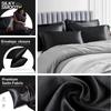 2 Pack Satin Pillowcase for Hair and Skin Super Soft and Cooling Similar To Silk Pillow Cases with Envelope Closure Home Textile